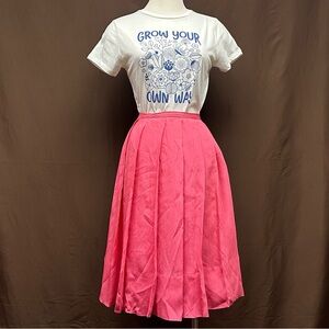Pleated midi skirt